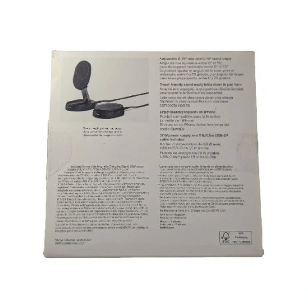 Pp3O Belkin BoostCharge Pro QI2 15W Magnetic Wireless Foldable Charging Stand